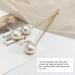 Chinese Vintage Hairstick & Hairpin Set - 2 Pearl Hair Chopsticks for Weddings & Parties - Elegant Golden Zinc Alloy Chignon Pins - Buy Online on GoSupps.com
