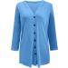 Long Shirt Outerwear Top Thin Warm Knitted Coat Women's Blouse V-Neck Shirt Tunic Long Women's Tunic Women's Shirt Casual Checked Shirt Women's Winter Chunky Knit Jacket G-sky Blue M - Buy Online on GoSupps.com