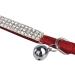 CHUKCHI Soft Adjustable Velvet Collar for Small Dogs & Cats - Red with Rhinestones & Bells - Buy Online on GoSupps.com