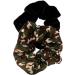 Zac's Alter Ego Set of 2 Hair Scrunchies - One Camouflage and One Black Velvet - Buy Online on GoSupps.com