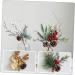 ABOOFAN 12 Pcs Christmas Decoration Christmas Tree Ornament Faux Pine Picks Artificial Pine Picks Pine Cone Stems Christmas Simulated Branches Bouquet Branch Plastic Pine Cones Red Fruit - Buy Online on GoSupps.com