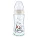 NUK Disney Winnie the Pooh First Choice+ glass baby bottle with temperature control jaw-friendly teat 240ml 0-6 months grey