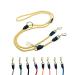 Dog leash 2m Velvetier adjustable for large and medium -sized dogs |Paracord F hrleine |Nylon double linen with 2 carabiners (Mustard (mustard yellow) 2.2 m x 1.1 cm) 2.2 m x 1.1 cm Mustard (mustard yellow)