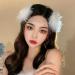 hgnxa Korean Female Hairpin White Side Clip Hair Clips Hairpin Feather Barrettes Headpiece for Women Girls - Buy Online on GoSupps.com