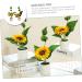 Zerodeko 2pcs Potted Sunflower Artificial Plants Indoor Greenery Houseplants Artificial Sunflower in Pots Fake Bonsai Plants Faux Sunflower Potted Ceramics Ornaments - Buy Online on GoSupps.com