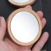 Lurrose 2PCS Elm Mini Compact Makeup Mirrors - Round Cosmetic Mirror for Home & Travel (Wooden) - Buy Online on GoSupps.com