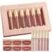 Amzfly Matte liquid lipstick set  6 kinds of nude matte liquid long lasting non-sticky cup non-fading waterproof lip gloss set  suitable for women's makeup use (6PCS)
