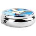 Flying Seagulls Portable Metal Pill Box - Round Mini 3-Compartment with Hinged Design for Small Pills | Ideal for Travel - Shop Worldwide - Buy Online on GoSupps.com