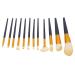 ZJchao 12-Piece Makeup Brush Set | Beginner Eyeshadow Powder Blush & Concealer Brushes with Orange PU Case - Perfect for International Shipping - Buy Online on GoSupps.com