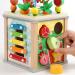 Kidmigo Motoric Cubes | 10-in-1 Wooden Montessori Toys for Kids 1-5 Years | Carrot Harvest Activity Cubes for Early Learning - Buy Online on GoSupps.com