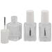 Kosmetex Crystal Clear Empty Nail Polish Bottles with Brush - pack of 3 13 ml - Perfect for DIY Self-Filling and Custom Colors - Buy Online on GoSupps.com
