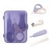 Baby Nail Clippers Set with Cute Case, Infant Fingernail and Toenail File Kit for Newborn Manicure and Pedicure, New Mom Grooming Gift (Purple Box) Purple+green