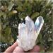 Crystal Natural White Angel Aura Crystal Cluster Electroplating Titanium Coating Quartz Cluster Stone Home Collections - Buy Online on GoSupps.com