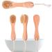 6 Pcs Natural Bristle Face Exfoliator Brush Set - Wooden Dry Brush for Gentle Facial Cleansing and Exfoliation - Face Wash Scrub for Face Care - Buy Online on GoSupps.com