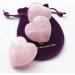 Polar Jade Puffy Heart Set - Hand-Carved Rose Quartz for Chakra Healing Meditation & Decoration | 3-Piece Set - Buy Online on GoSupps.com