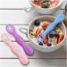 Vicloon Baby Fork 6Pcs Silicone Weaning Utensil Set for Infant Toddler - Easy Grip Soft Spoon - First Led Training Cutlery Kit - Blue/Green/Orange/Pink/Red/Purple - Buy Online on GoSupps.com