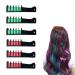 MPEEJ Temporary Hair Chalk Girls Hair Chalk Combs Washable Hair Chalk 6 Colors Kids Chalk Age 4 5 6 7 8 9 10 Gifts Girls on Birthday Cosplay Christmas Parties (Green and Red)