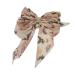 Floral Pleated Hair Bow Barrette with Pearl Pendant - Beige | For Women & Girls | Versatile Accessory for Casual & Special Occasions - Buy Online on GoSupps.com