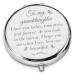 LRUIOMVE Granddaughter Gift from Grandma Grandpa  Inspirational Sliver Engraved Travel Makeup Mirror  Compact Pocket Cosmetic Mirror for Granddaughter Girl Birthday Christmas Graduation Gift