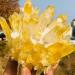 Room Decoration Natural Citrine Yellow Phantom Quartz Crystal Cluster Specimen Suitable for Home (Size : 350-400g) - Buy Online on GoSupps.com