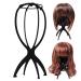 Sasairy 5 Pieces Wig Stand Movable Wig Stand Holder Wig Holder Black