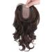 EREE HAIR Women 14" Natural Wave Hair Topper Clip in Hair Piece Replacement Middle Part Top Crown Topper Hair Extensions Wiglet Hairpieces for Thinning Hair Dark Brown - Buy Online on GoSupps.com