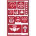Armour Etch Over N Over Reusable Glass Etching Stencils - Irish Theme with Shamrock, Clover, Celtic Knot, Harp Designs - Buy Online on GoSupps.com