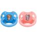Littleforbig large suction shield Schnuller of Generation II in adult size printed set-blue puppy & pink kitten pink/blue