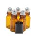 24 5 ml Amber Glass Roll-On Bottles Refillable Roller Bottle Flacon Container Holder Pot with Stainless Steel Roller Balls