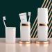 Toothbrush & Toothpaste Storage Box - Double Mouthwash Cup Organizer for Travel & Bathroom - Essential Accessories - Buy Online on GoSupps.com