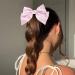 Large Satin Hair Bows 2PCS Set for Women and Girls - Black & Pink | Double Layer Bowknot Barrettes French Hair Accessories - Buy Online on GoSupps.com