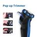 Rotary Electric Razor for Men with Pop-up Trimmer, LCD Display, Rechargeable Cordless & Waterproof - Blue - Buy Online on GoSupps.com