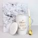 Premium Bokalaka Mother's Day Gift - 400ml White Ceramic Coffee Cup Set with Lid Spoon & Gift Box | Best Mom Birthday Present - Buy Online on GoSupps.com
