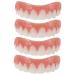 Generic Smiling Braces for Upper False Teeth Veneers Cosmetic Tooth Cover 4 PCS