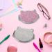 LucyPhy 2 Pcs Pocket Small Compact Mirror - Cute Kawaii Cat Design - Double Sided 2X 1X Magnifying Makeup Mirror for Women, Girls, Kids - Pink+Silver - Buy Online on GoSupps.com