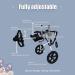Dog Wheelchair Aluminum Alloy Pet Wheelchair 2 Wheels Dog Wheelchair for Back Legs Pet Dog Rehabilitation Aid Cart for Medium Dogs Wheelchair Portable - Buy Online on GoSupps.com