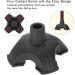 Cane Tip 19MM Practical Rubber Walking Cane Tip 4.7 * 4.7Inch Black AntiSkid for Elderly Grandpa Gifts Father - Buy Online on GoSupps.com