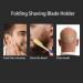 Professional Classic Folding Shaving Holder for Men | Gold & Blue Manual Facial Hair Shaving Tool - Best Shaving Experience - Buy Online on GoSupps.com
