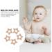 Amosfun 5pcs Wooden Star Shaped Teether Set for Baby Teething | Nursing Pendant Chew Toys for Infant Bed, Crib, Gym - Buy Online on GoSupps.com