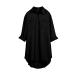 Bianstore Women's Oversized Linen Shirts Blouses Tops Long Sleeve High Low Button Up Shirts Black XX-Large
