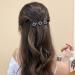 Sparkling Crystal Stone Braided Hair Clips Set - Satin Fabric Bands with Crystal Duckbill Clips & Four-Leaf Clover Hairpins - for Women & Girls (Flowers & Pearls - 5 PCS) - Buy Online on GoSupps.com