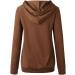 Bigfanshu Womens Dresses Pockets Long Sleeve Hoodies Sweatshirt Pullover Shirt Tops Blouse Brown - Buy Online on GoSupps.com