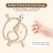 Bite Rings for Baby - BPA Free Soft Silicone Teething Toys | Easy Grip & Clean | Set with Clip | Ideal for 3+ Months - Khaki - Buy Online on GoSupps.com