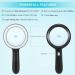 Magnifying Glass with Light-10X Handheld Large Reading Magnifying Glasses with 12 LED Illuminated Light for Seniors Macular Degeneration Inspection Coins Stamps (Black) - Buy Online on GoSupps.com