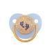 Newborn baby dummy nipple pacifier baby pacifier gold bling baby pacifier and clips newborn baby dummy pacifier with rhinestone blue unit size