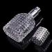 JUN-H 2 Pieces Perfume Bottle Atomizer Crystal Translucent Glass Art Empty Oval Pineapple Perfume Bottle Refillable for 30ml Travel Gift with Filling Funnel (Cap Silver) - Buy Online on GoSupps.com