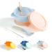 Kyraton Baby Bowls Suction Bowls for Baby with Straw and Spoons Unbreakable and Reusable Light Weight Bowl Be Used for Milk Soup Or Ice Cream Slip Resistant and Durable (Light Blue) 2.light Blue