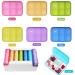 7 Piece Set Pill Organizer 6 Times a Day Daily Travel Medicine Organizer Portable 7 Day 42 Compartments Pill Box with Moisture-Proof Pill Case Travel Pill Container for Vitamins Supplements-Color 6 Times * 7 Days Color