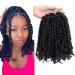 10inch Pre-twisted Passion Twist Hair 7 Pack Pre-looped Short Passion Twists Hair 1B# Weave Master Short Passion Braids Crochet Hair 10 Inch (Pack of 7) 1B