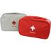 Oxford Fabric Medical Bag - Travel First Aid Bag for Families | Caregiver Emergency Bag in Red/Grey - Buy Online on GoSupps.com